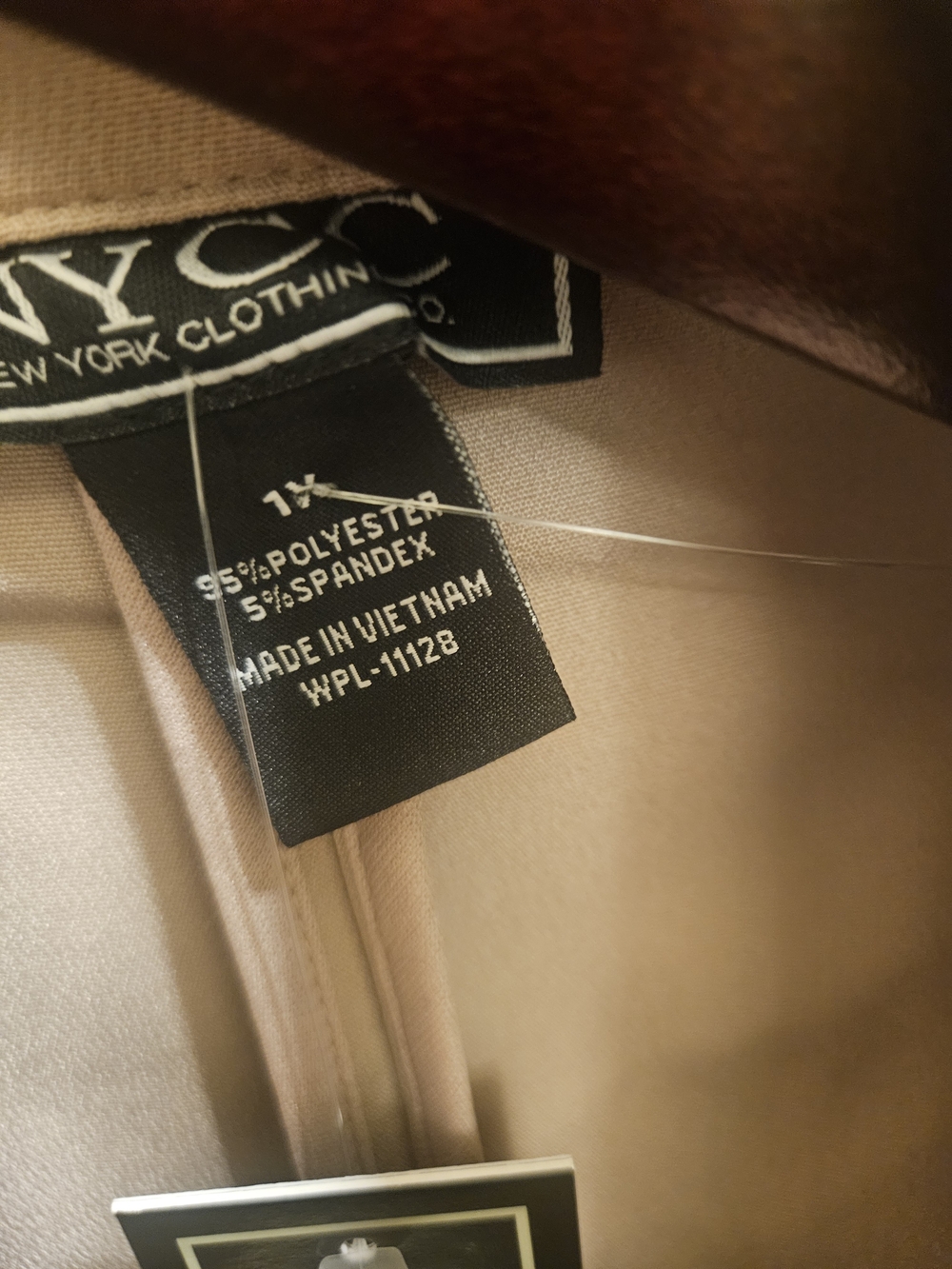 New York & Company Beige Short Trench Coat 1x - Picture 4 of 7